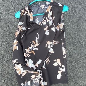 Merona sleeveless black blouse